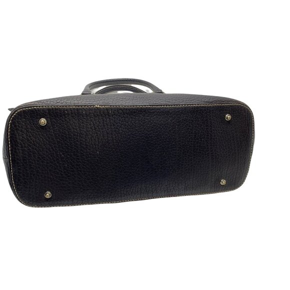 Vintage Dooney & Bourke Embossed Pebbled Leather Satchel Large Black With Should - Picture 7 of 11